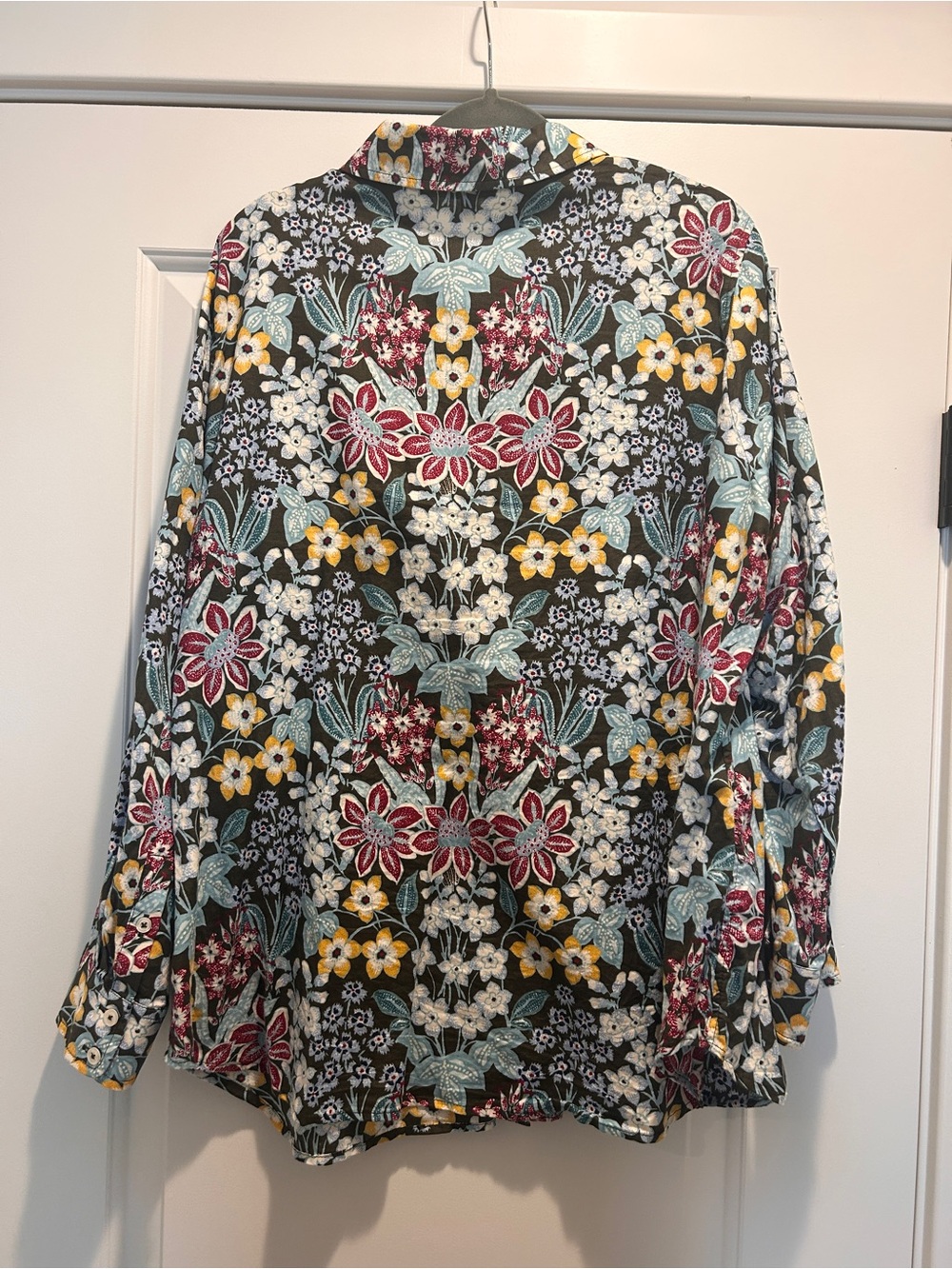 Talbots Multicolor Floral Button-Down Shirt - Picture 3 of 8